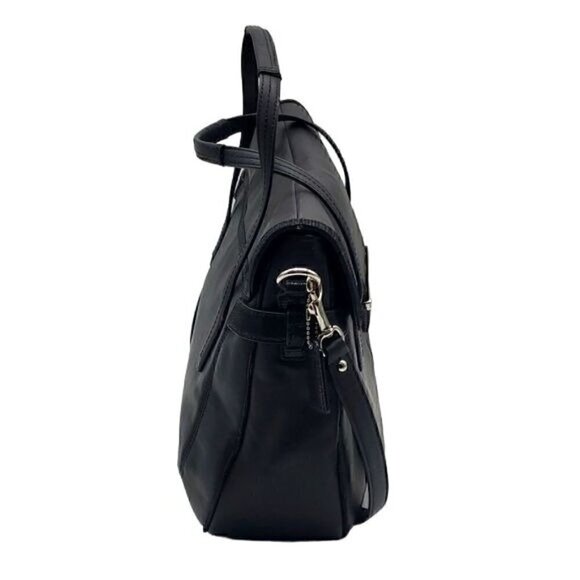 Coach Black Leather Taylor Flap Shoulder Bag - Picture 3 of 9